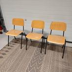 3 x vintage schoolstoelen stapelstoelen marko, Ophalen, Gebruikt, Bruin, Vijf, Zes of meer stoelen