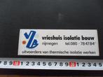 sticker nijmegen vrieshuis isolatie bouw, Ophalen, Zo goed als nieuw