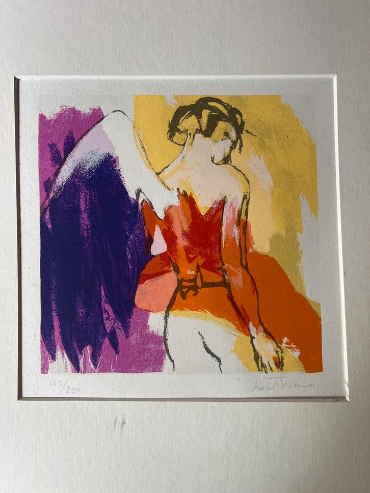 Zeefdruk Lou Thissen, Antiek en Kunst, Kunst | Etsen en Gravures, Ophalen of Verzenden