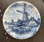 Bord blauw wit molen Delt blauw, Ophalen of Verzenden