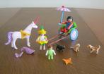 Playmobil danseres, eenhoorn met kar, een baby en 3 honden, Ophalen of Verzenden, Zo goed als nieuw, Los playmobil