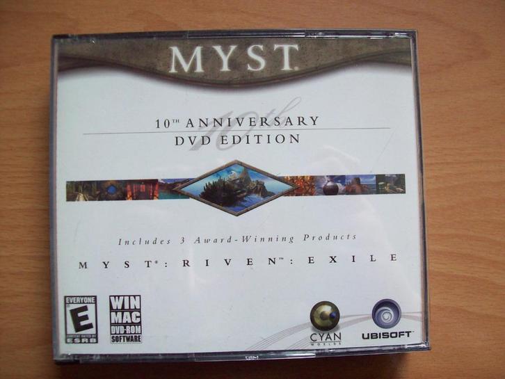 Myst: 10th Anniversary DVD Edition (3-Disc) Riven; Exile, Spelcomputers en Games, Games | Pc, Zo goed als nieuw, Overige genres