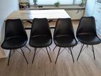 4 zwarte Kick kuipstoelen in zeer goede staat, Ophalen, Zwart, Zo goed als nieuw, Vier