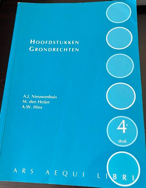 Hoofdstukken Grondrechten 4e druk, Boeken, Studieboeken en Cursussen, Zo goed als nieuw, HBO, Ophalen of Verzenden