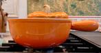 Vintage Le Creuset Caquelon Savoyarde Fonduepan Oranje, Huis en Inrichting, Keuken | Potten en Pannen, Gebruikt, Ophalen of Verzenden