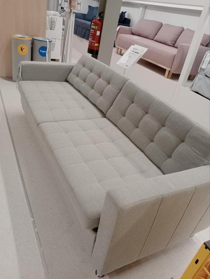 Driezits slaapbank Gunnared, Huis en Inrichting, Slaapkamer | Slaapbanken, Zo goed als nieuw, Overige maten, 220 cm, Tweepersoons