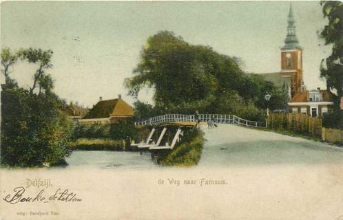 (300-435-021) Delfzijl de Weg naar Farnsum, Verzamelen, Ansichtkaarten | Nederland, Groningen, Verzenden