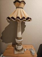 Vintage albast lamp met autentieke sfeervolle Kap, Ophalen