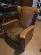 Leren fauteuil, Huis en Inrichting, Fauteuils, Ophalen, Gebruikt, 50 tot 75 cm, Leer
