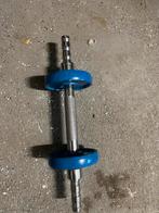 Te koop Fitnessmaterialen: Halterschijf/stangen/Medicijnbal, Ophalen, Gebruikt, Armen, Halterschijven