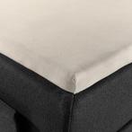 Topper Hoeslaken Dubbel Jersey Crème - 160x220 cm - (nieuw!), Overige kleuren, Hoeslaken of Sloop, Ophalen of Verzenden, Nieuw