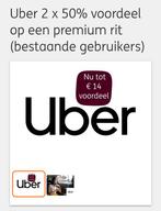 Korting op Uber rit, Eén persoon, Kortingsbon