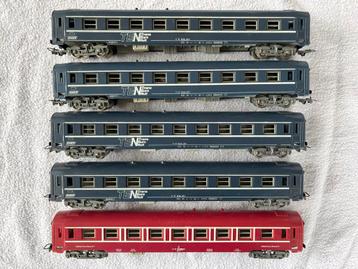 5x Jouef SNCF TEN slaap rijtuigen en restaurant beschikbaar voor biedingen