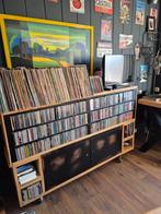 Kast massief eiken hout vol met cd's en lp's....., Ophalen, Zo goed als nieuw, Hout, Cd's