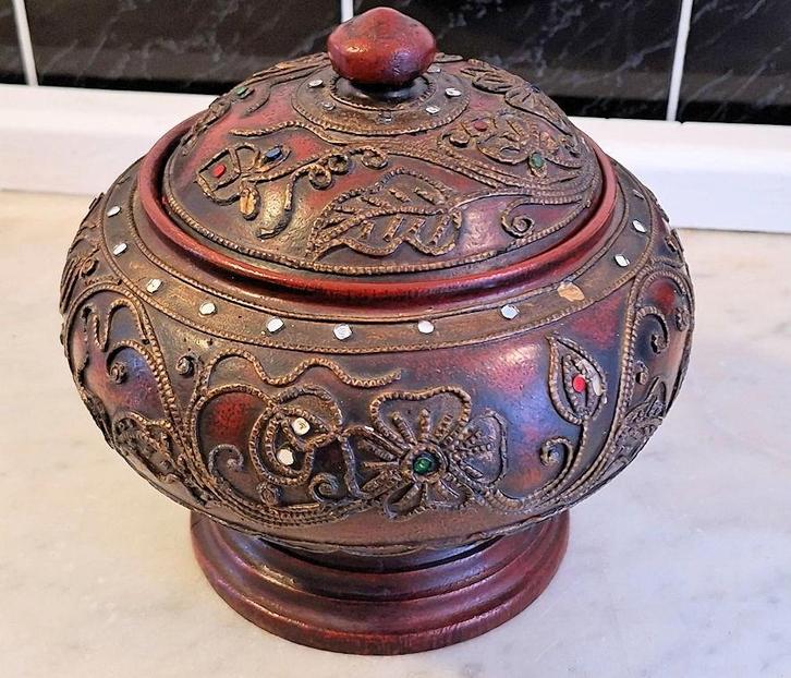 Birmaanse Houten Offerschaal, Antiek en Kunst, Kunst | Niet-Westerse kunst, Ophalen of Verzenden