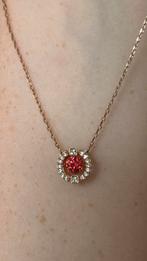 Swarovski ketting met roze diamantje, Sieraden, Tassen en Uiterlijk, Kettingen, Met kristal, Overige materialen, Verzenden, Nieuw