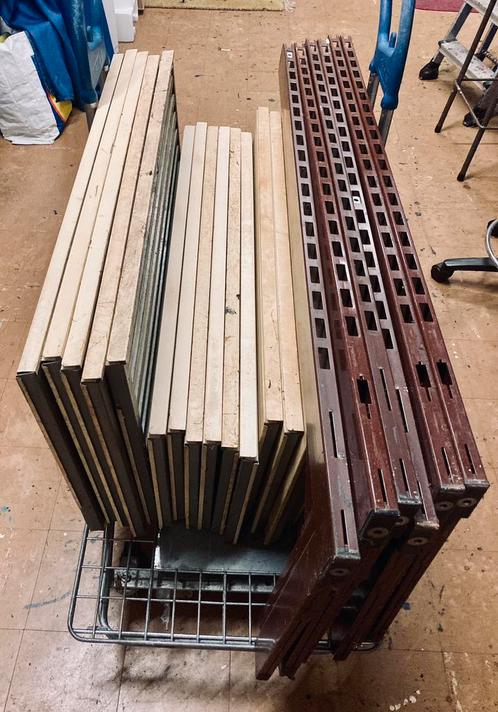 Zware magazijnstelling voor werkplaats of schuur., Doe-het-zelf en Verbouw, Metalen, Gebruikt, IJzer, Ophalen