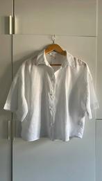 Witte linnen blouse H&M maat S, H&M, Verzenden, Wit, Nieuw