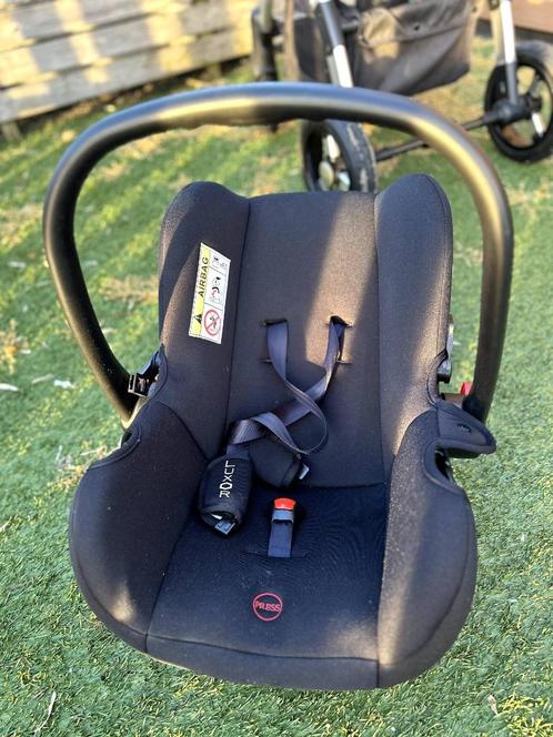 Cangaroo Luxor 3-in-1 Combi Stroller – Black/Silver Frame, Kinderen en Baby's, Buggy's, Zo goed als nieuw, Overige merken, Duomodel