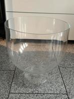 Mooie glazen vaas - 34 cm hoog, Wit, Ophalen of Verzenden, Minder dan 50 cm, Glas