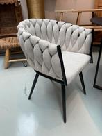 Wave Chair Beige – Tijdloze elegantie met ultiem comfort!, Huis en Inrichting, Stoelen, Overige kleuren, Modern wave gevlochten uniek eetkamerstoelen