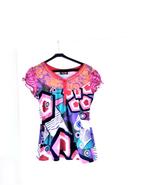 dames shirt met pofmouwtjes maat S, Kleding | Dames, T-shirts, Overige kleuren, Ophalen of Verzenden, Zo goed als nieuw, Korte mouw