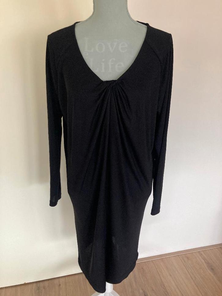 Zwart jurkje/tuniek met lange mouwen - Summum Woman, Kleding | Dames, Blouses en Tunieken, Gedragen, Maat 42/44 (L), Zwart, Ophalen of Verzenden