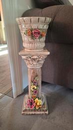 Capodimonte Plantenzuil met Bloemen Decoratie, Huis en Inrichting, Woonaccessoires | Zuilen en Pilaren, Ophalen, Gebruikt