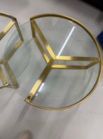 woonkamer tafels glas, Ophalen, 100 tot 150 cm, Rond, 50 tot 100 cm