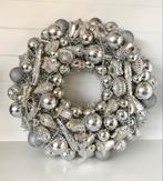 Riviera Maison Zilveren kunstballen Kerstkrans, Huis en Inrichting, Ophalen of Verzenden, Zo goed als nieuw