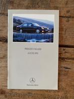 NL intro prijslijst Mercedes-Benz E-klasse sedan W210 1995, Nieuw, Mercedes-Benz, Mercedes, Ophalen of Verzenden