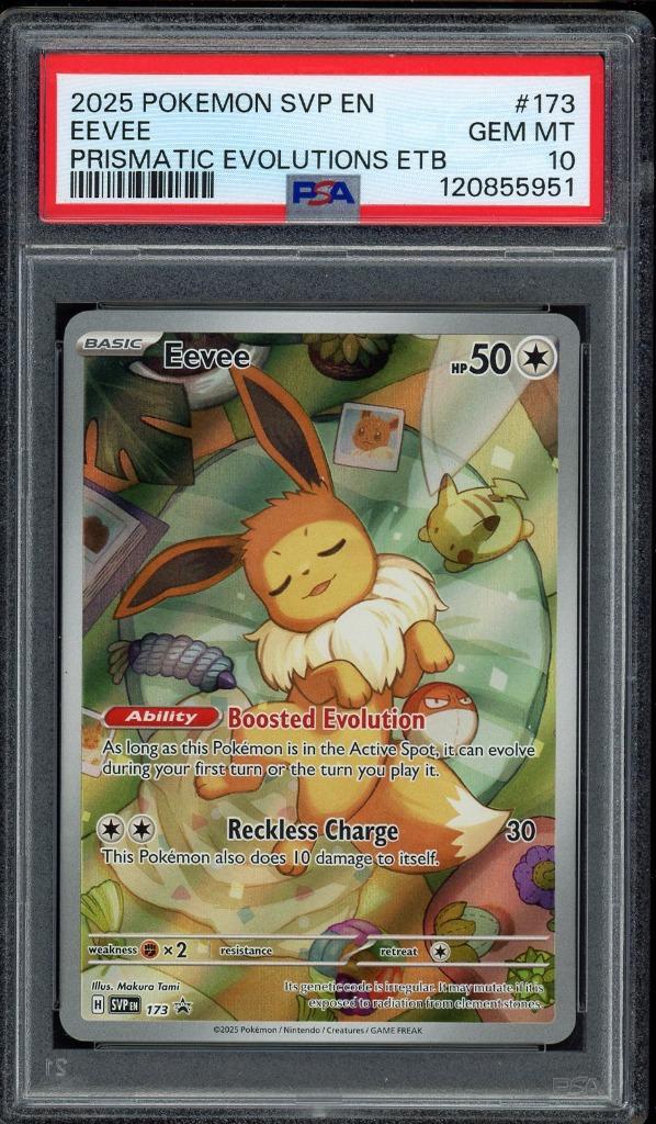 Eevee [ETB promo] PSA 10 - SVP173 Scarlett and Violet Promo, Hobby en Vrije tijd, Verzamelkaartspellen | Pokémon, Zo goed als nieuw