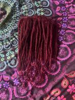 39 nieuwe donkerrode human hair clip dread extensions 240€, Ophalen of Verzenden, Nieuw, Pruik of Haarverlenging