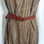 Mooie bruine leren gevlochten riem 3 cm breed. 125 cm lang, Minder dan 3 cm, ., Echt leder, Ophalen of Verzenden