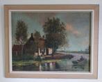 Chris Dijkman (1879-1954) - Het Groene Hart - Paneel - 1910, Antiek en Kunst, Kunst | Schilderijen | Klassiek, Ophalen