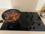 Bauknecht gaskookplaat met wokbrander, Witgoed en Apparatuur, Kookplaten, Ophalen, Gebruikt, 4 kookzones, Inbouw