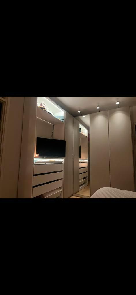 IKEA PAX kledingkast, gedemonteerd, ondiep & hoog, Huis en Inrichting, Kasten | Kledingkasten, Gebruikt, 200 cm of meer, 25 tot 50 cm