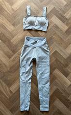 Aim’n washed light denim set mt S, Kleding | Dames, Ophalen of Verzenden, Zo goed als nieuw, Blauw