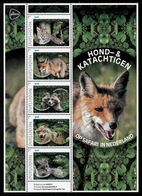 Jaar 2024 NVPH nnb Op safari in Nederland Hond- en katachtig, Postzegels en Munten, Postzegels | Nederland, Postfris, Na 1940