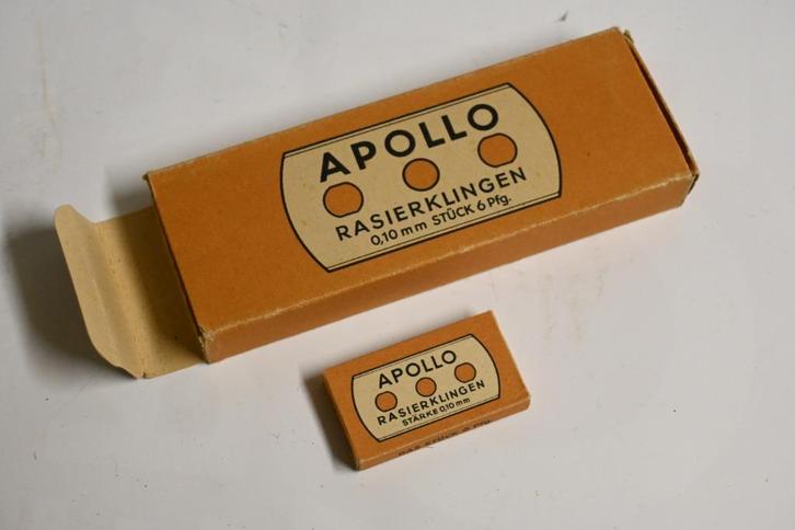 apollo scheermesjes duitsland rasierklingen, Verzamelen, Militaria | Tweede Wereldoorlog, Boek of Tijdschrift, Duitsland, Ophalen of Verzenden