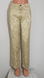 Goudkleurige broek met ingeweven dessin van ART, Kleding | Dames, Broeken en Pantalons, Lang, Zo goed als nieuw, Maat 36 (S), Verzenden