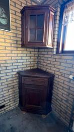 Massieve eiken hoekkastcombinatie – boven- en onderkast, Antiek en Kunst, Antiek | Meubels | Kasten, Ophalen