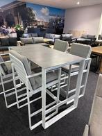 Moderne Tuinset - Aluminium & Grijze Kussens, Tuin en Terras, Tuinsets en Loungesets, Ophalen, 4 zitplaatsen, Eettafel, Aluminium