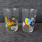Vintage Vogel Glazen - Set van 2, Verzamelen, Ophalen of Verzenden, Gebruikt, Frisdrankglas