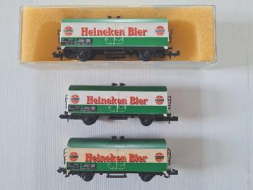 3 Minitrix NS Heineken wagons 3223 beschikbaar voor biedingen