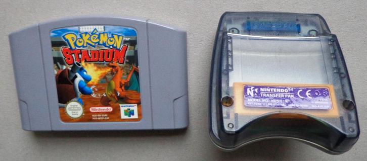 Pokemon Stadium + Transfer Pak voor de Nintendo 64, Spelcomputers en Games, Games | Nintendo 64, Gebruikt, Avontuur en Actie, 1 speler