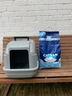 Grote kattebak met 2 zakken katten grind., Ophalen, Gebruikt, Open