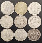 9x Dubbele Wapenstuiver Holland, Vóór koninkrijk, Setje, Zilver, Overige waardes