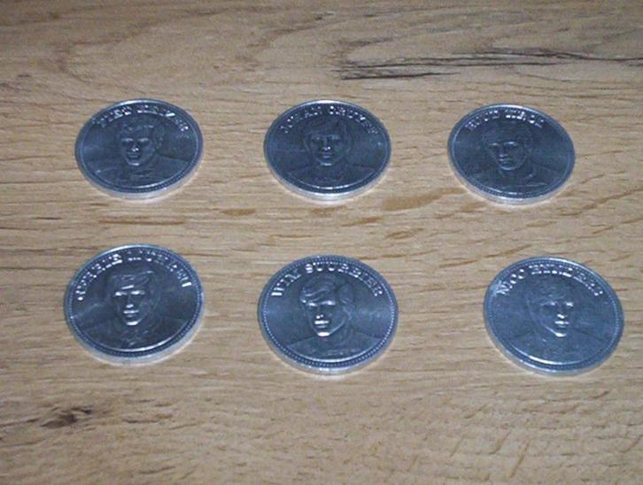 munten shell voetbal top 20 - 1970 (ajax/feyenoord ea), Verzamelen, Sportartikelen en Voetbal, Zo goed als nieuw, Overige typen