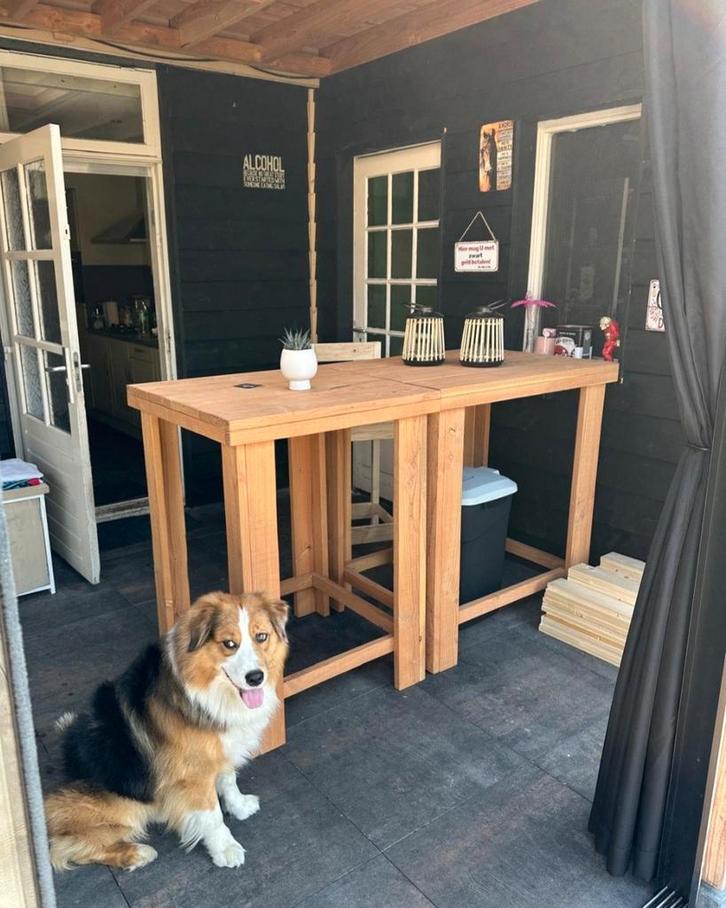 Steigerhouten / douglas sta tafel hoge eettafel hangtafel, Huis en Inrichting, Tafels | Statafels, Ophalen of Verzenden